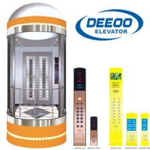 Observation Energy Saving Glass Faces Circular Lift